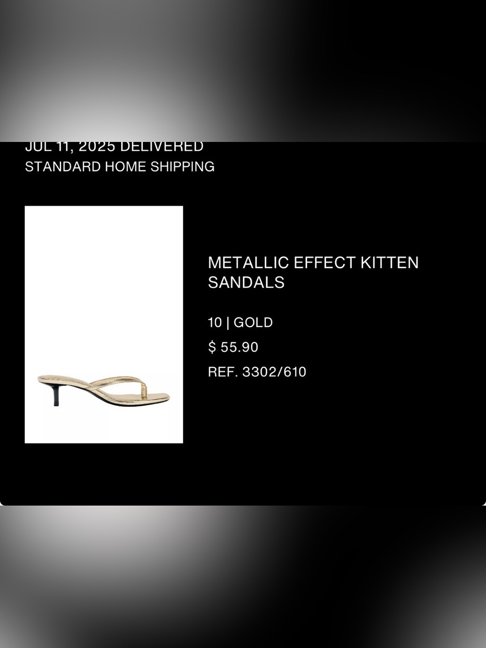 Zara Metallic Effect Gold Kitten Heel Sandals - Women